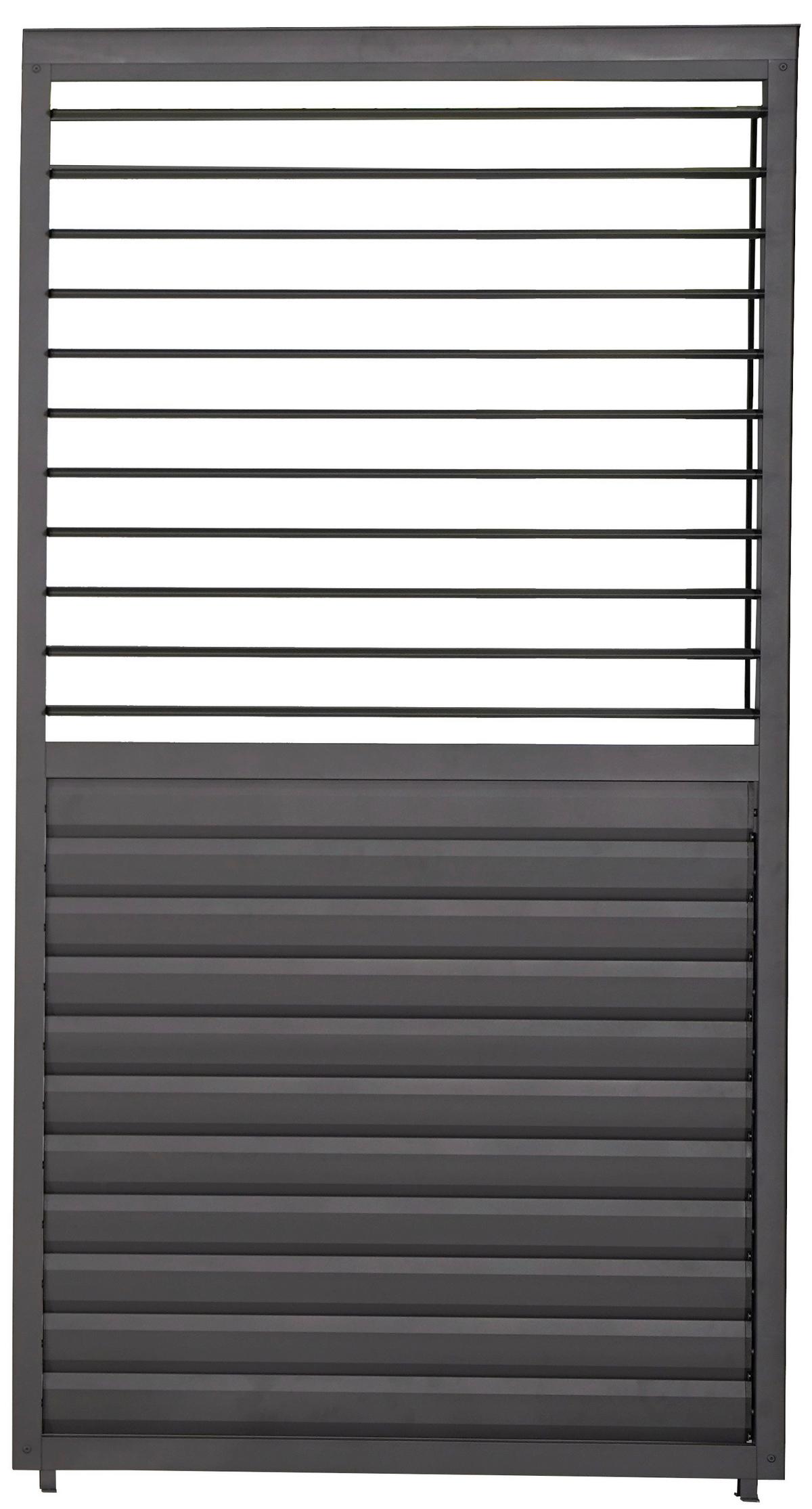 Lamellenteil Deluxe/Classic Anthrazit - verstellbar - Anthrazit, MODERN, Metall (123/240/10cm) - Gardenson