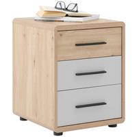 Rollcontainer Eiche Dekor Fontana Plus, H: 59,60cm - Kaschmir/Eichefarben, MODERN, Holzwerkstoff (44,3/59,6/50cm)