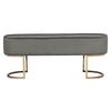Sitzbank Pera 200 Grau / Gold - Goldfarben/Grau, Design, Holz/Holzwerkstoff (105/41/40cm) - Kayoom