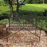 Gartenbank Metall 2-Sitzer Mangan - Schwarz, Basics, Metall (106/91/57cm) - Gardenson