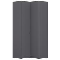 Eckkleiderschrank Alabama Grau Metallic B: 100 Cm - Grau, MODERN, Holzwerkstoff (100/229/102cm) - Rauch Möbel