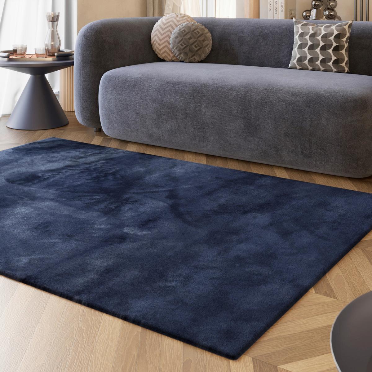 Hochflorteppich Dunkelblau, BxL: ca. 200x200cm - Dunkelblau, KONVENTIONELL, Textil (200/200cm) - Esprit