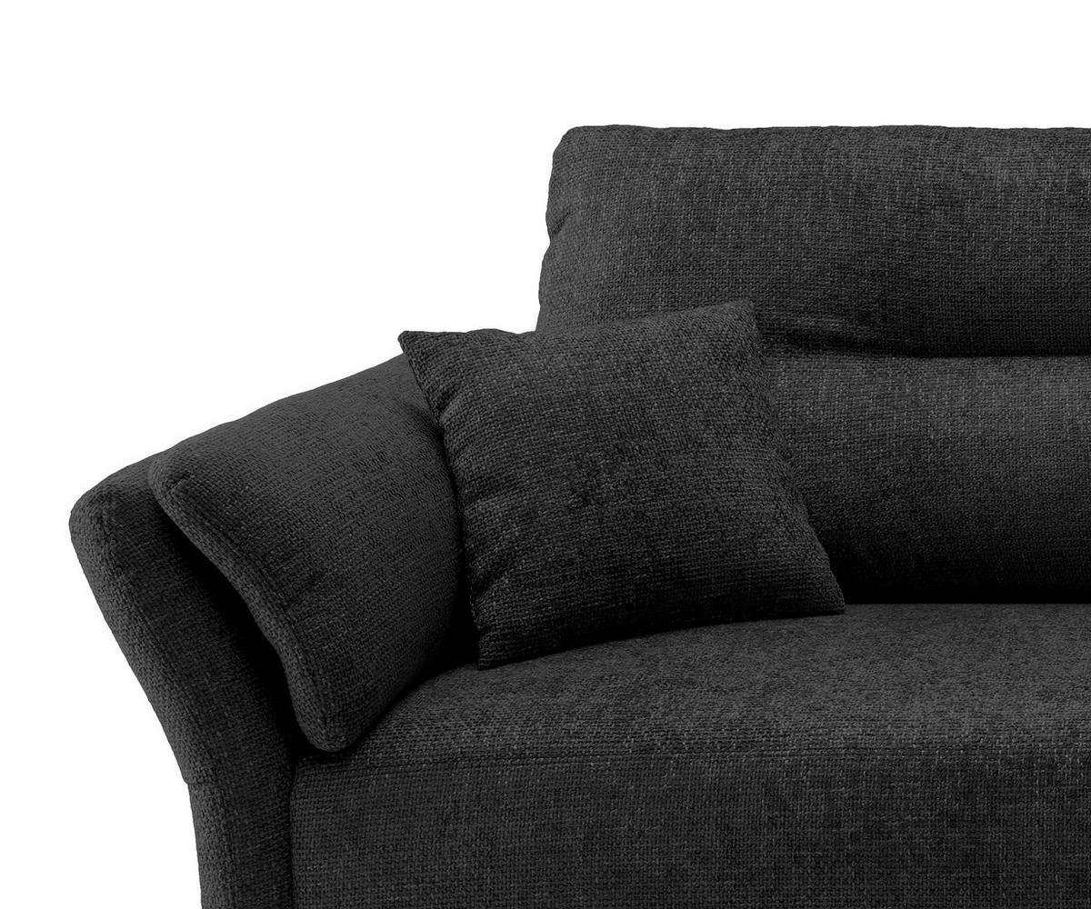 Ecksofa Piatelli Schwarz S: 269x172 Cm - Schwarz, MODERN, Textil (269/172cm) - MID.YOU