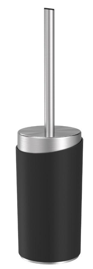 WC KEFA SO STOJANOM CHRIS - čierna/farba ušľachtilej ocele, Modern, kov/plast (9,6/37cm) - Mömax