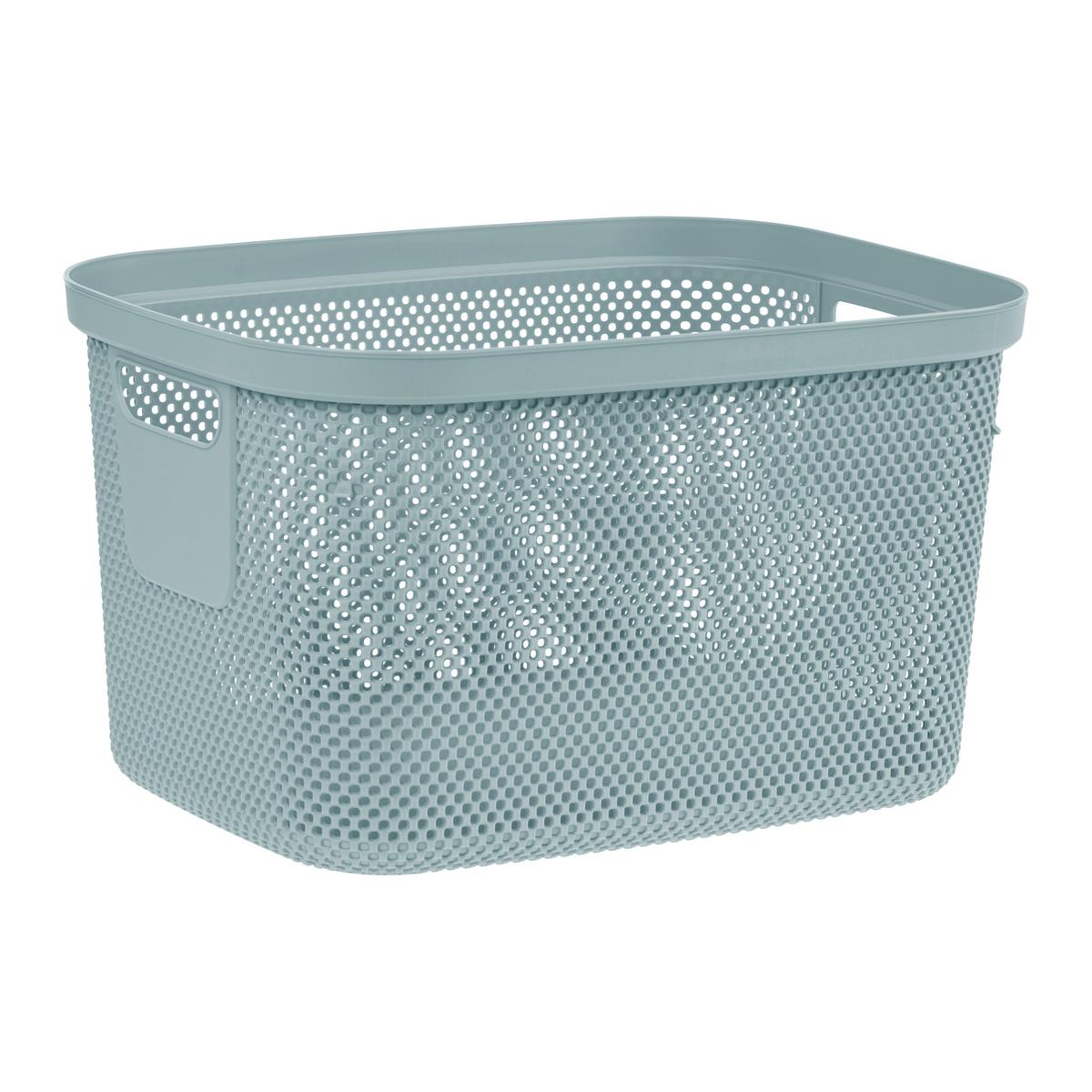 KOŠÍK NA DROBNOSTI STINE -XL- CA. 18L -EXT- - modrá, Moderní, plast (38/28,5/22,5cm)