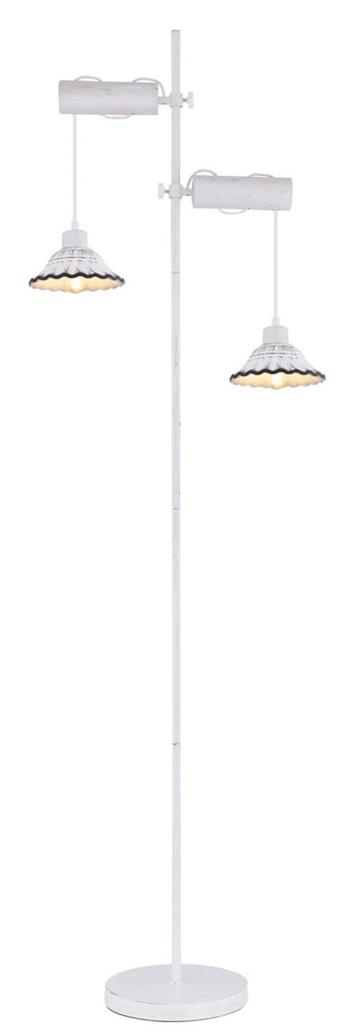 Stehlampe Holz Jowita H: 168cm Schwarz/Weiß, höhenverstellbar - Schwarz/Weiß, Basics, Keramik/Holz (52/25/168cm) - Globo