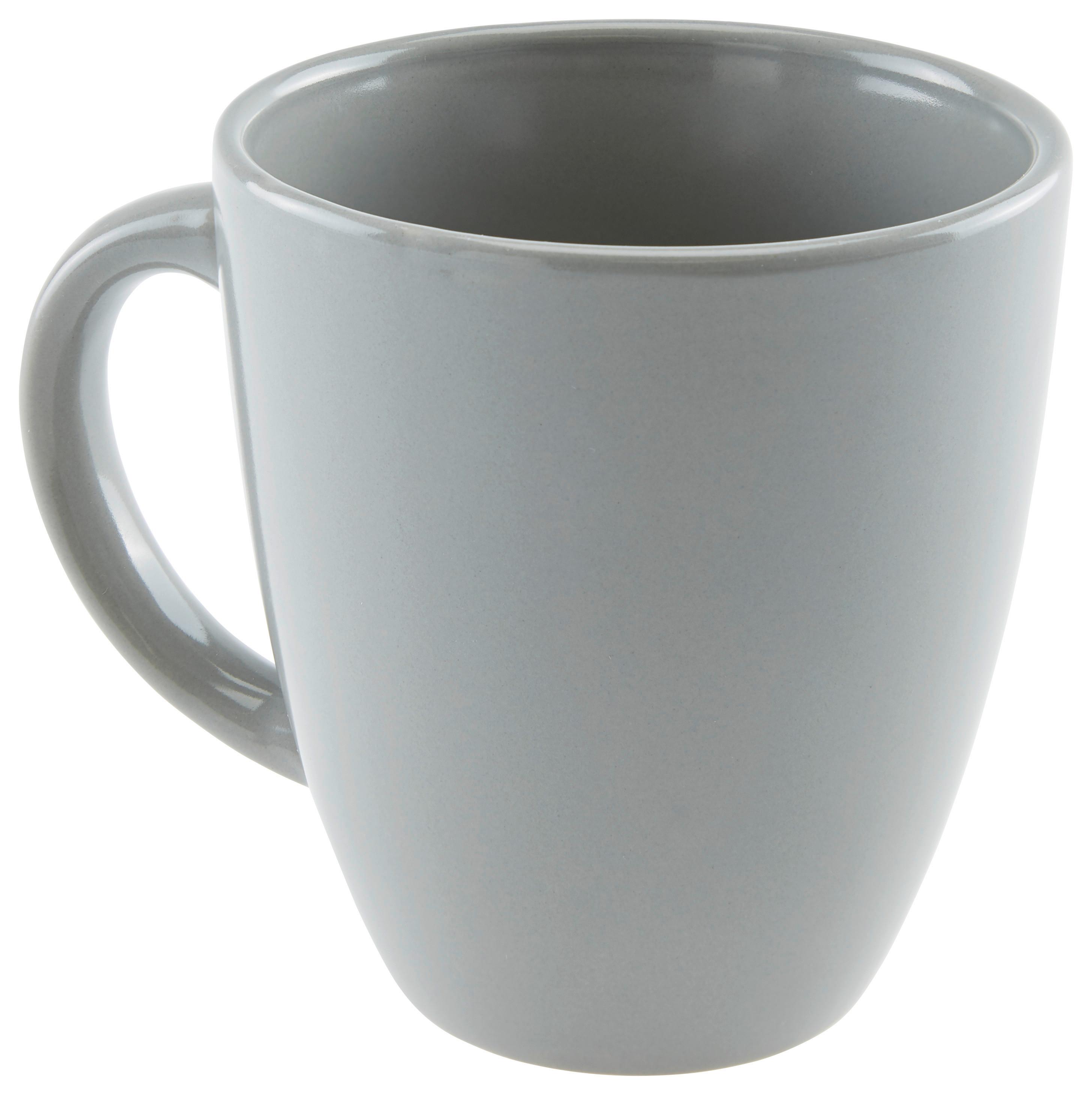 Kaffeebecher Grau Fiorella ca. 325 ml - Grau, KONVENTIONELL, Keramik (0,3l) - Luca Bessoni