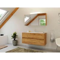 BADEZIMMER Limes, Eichefarben B: 120 cm - Eichefarben/Weiß, Basics, Holzwerkstoff/Stein (120cm) - MID.YOU