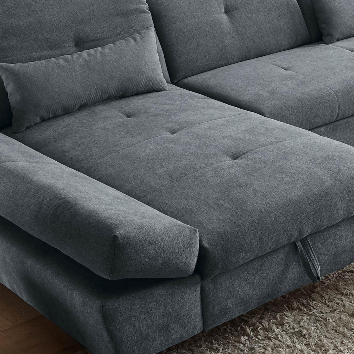 Wohnlandschaft Melfi - Anthrazit/Silberfarben, MODERN, Textil (168/350/245cm) - MID.YOU