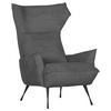 Ohrensessel Lorris - Dunkelgrau/Schwarz, KONVENTIONELL, Textil (83/110/92cm) - MID.YOU