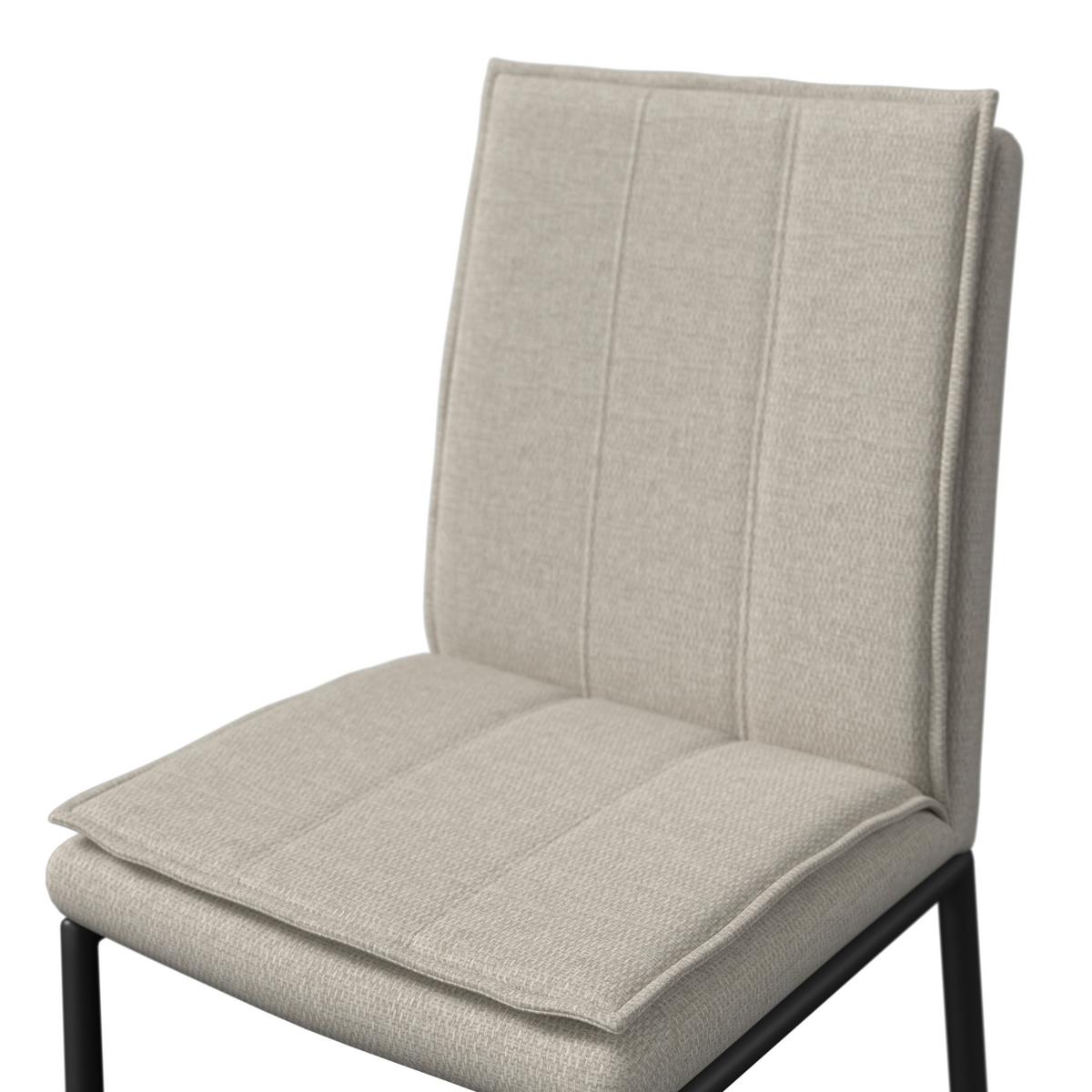 Jídelní set Abelia - černá/krémová, Moderní, kov/kompozitní dřevo - Bessagi Home