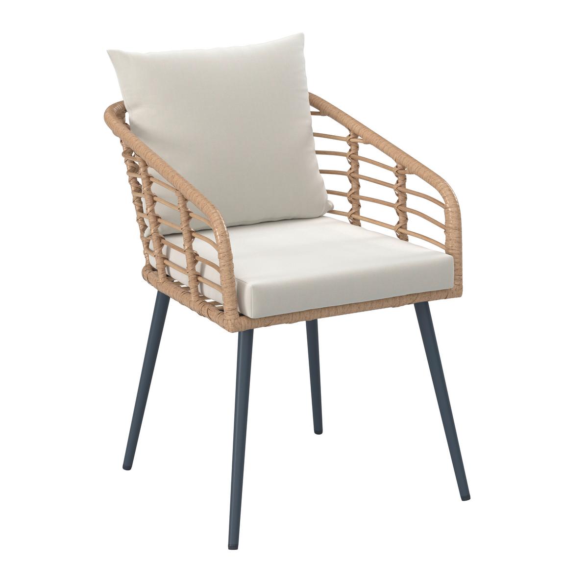 SADA NA BALKON LENI 1 - černá/přírodní barvy, Moderní, kov/textil (56/62/72cm) - Mömax