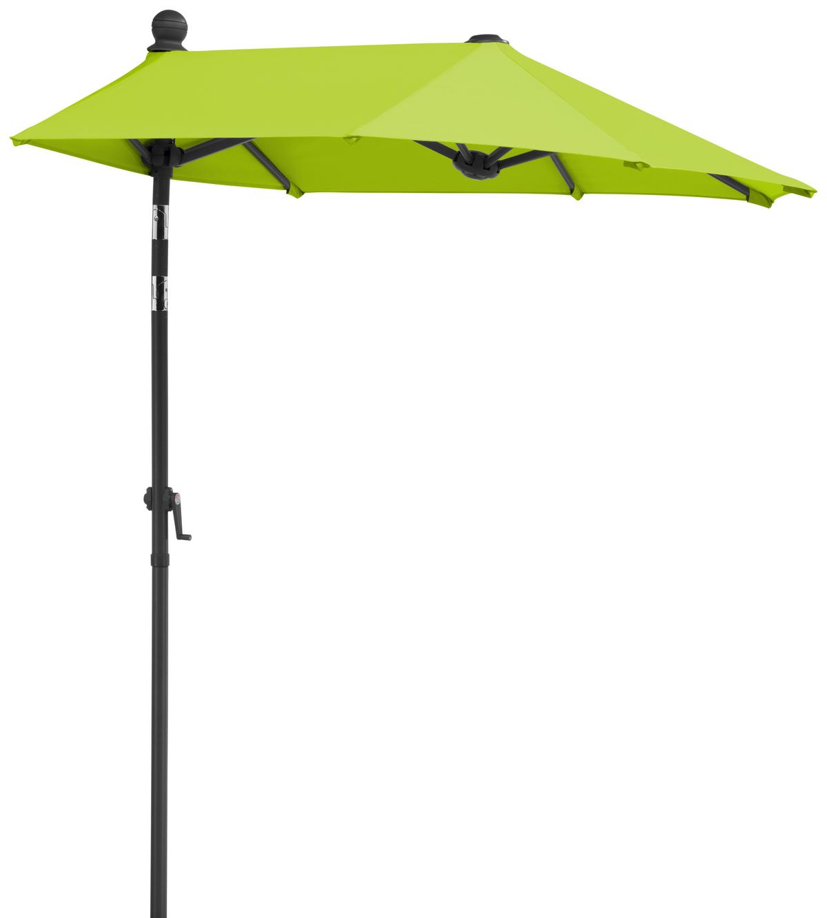 Ampelschirm Salerno Mezza BxHxT: 150x228x150 cm Apfelgrün - Anthrazit/Grün, Basics, Textil/Metall (150/228/150cm) - Schneider