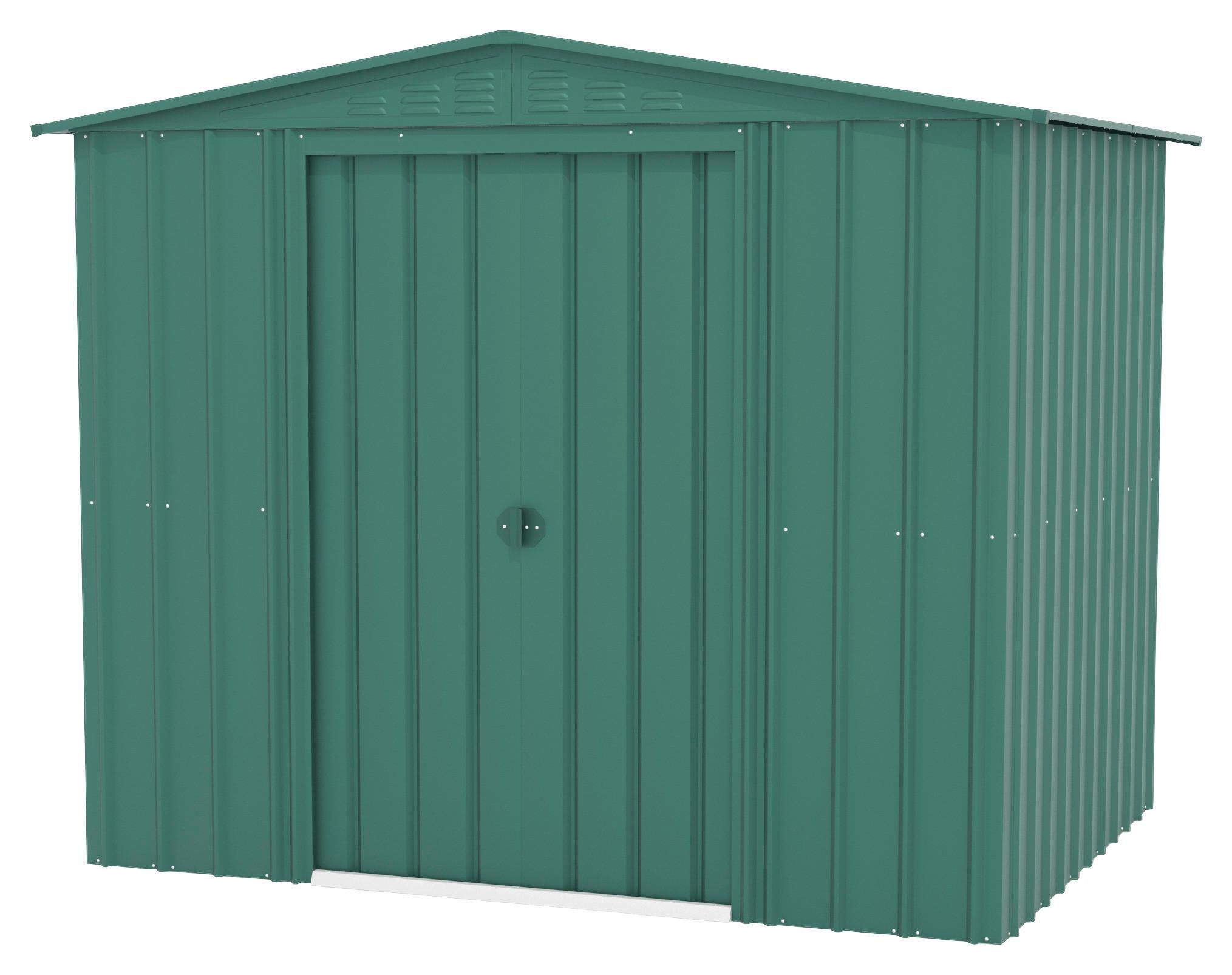Gerätehaus ohne Boden 245x198x185 - Dunkelgrün, Basics, Metall (245/198/185cm)