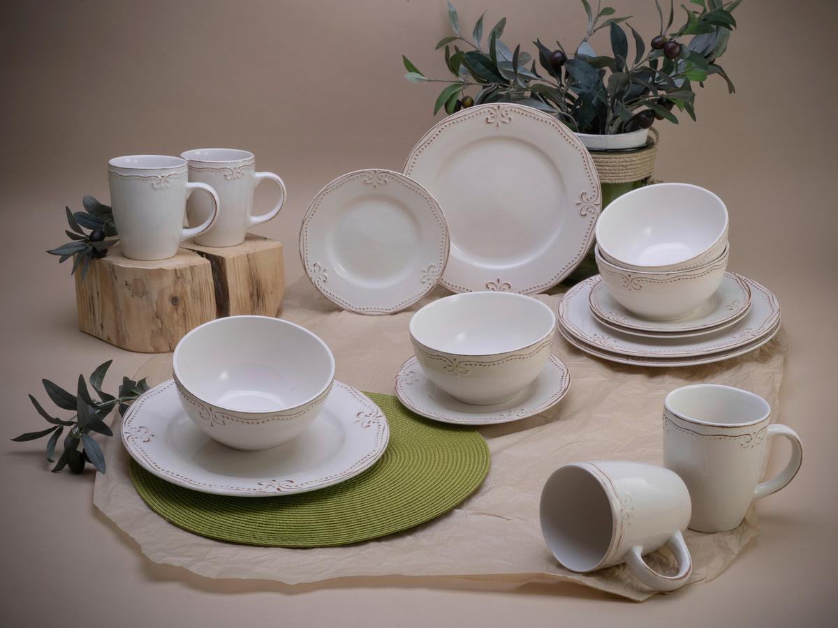 Kombiservice Keramik 4 Perosnen Geschirr Set - Multicolor, Keramik - Creatable