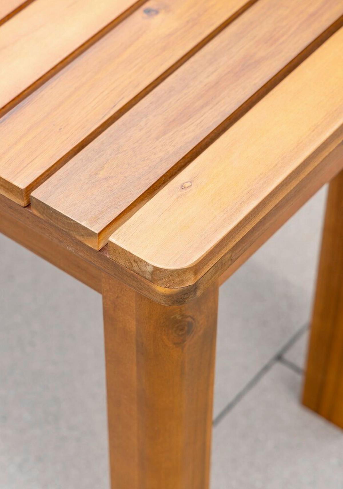 Gartenset 3-Teilig 3-TEILIG - Hellbraun, Basics, Holz (145/75/75cm)