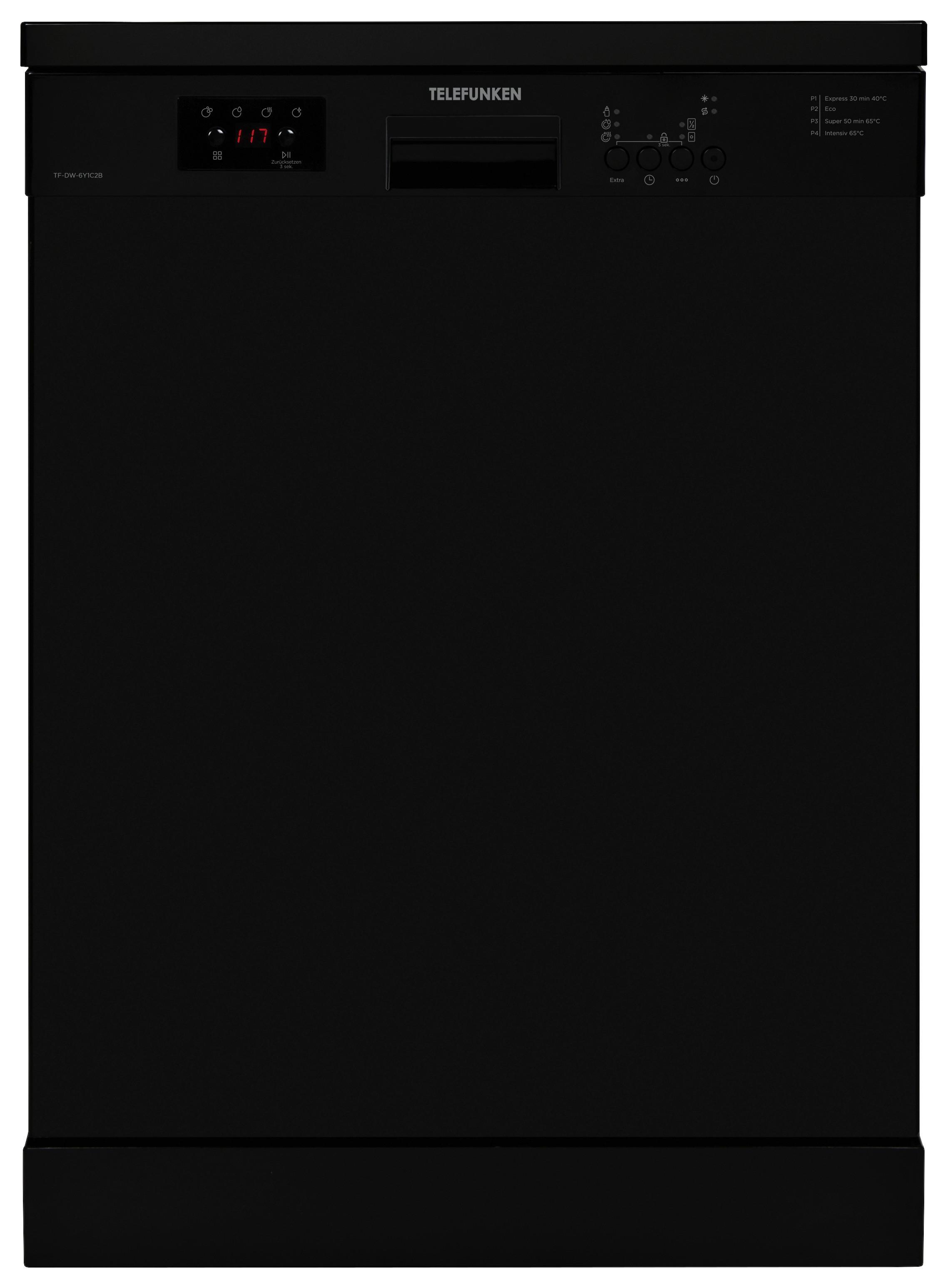 Geschirrspüler 10798294 - Tf-Dw-6y1c2b - Schwarz, Basics, Metall (60/85/60cm) - Telefunken