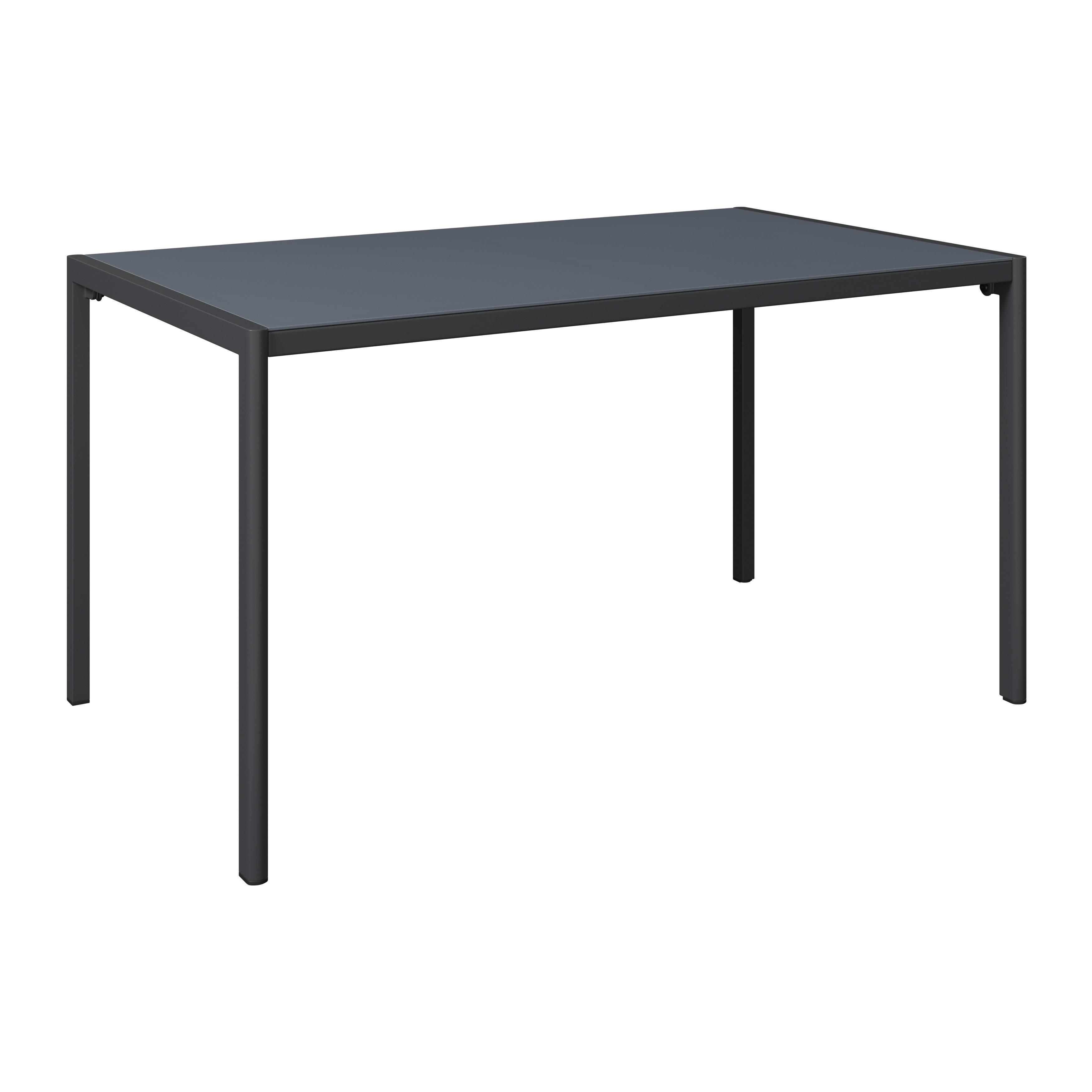 Gartentisch Paris - Anthrazit, MODERN, Glas/Metall (140/75/83cm) - Beldano