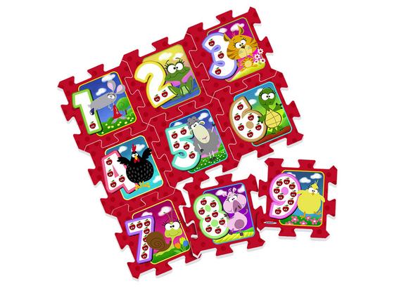 Bodenpuzzle mit Zahlen 9-teilig - Multicolor, MODERN, Kunststoff (93/93/1cm) Bodenpuzzle mit Zahlen 9-teilig - Multicolor, MODERN, Kunststoff (93/93/1cm)