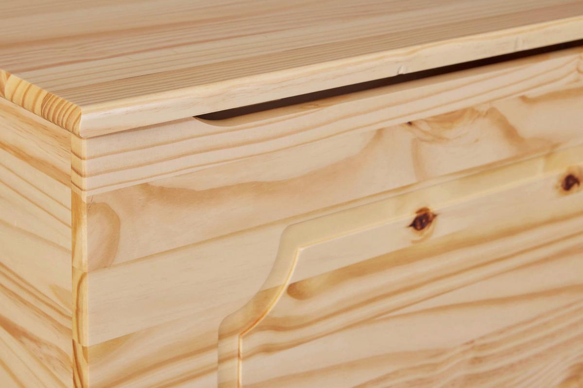 Truhe Emel B: 89 Cm Echtholz - Naturfarben, Basics, Holz (89/53/47cm) - MID.YOU