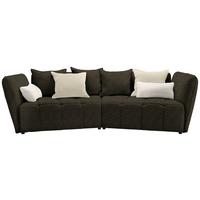 Boxspringová pohovka SOFI, tmavě zelená, krémová - černá/krémová, Moderní, textil (294/93/152cm) - Premium Living