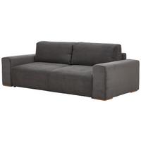 Schlafsofa Vouge Grau Bettkasten, B: 255 Cm - Buchefarben/Schwarz, KONVENTIONELL, Textil (255/86/123cm) - Livetastic