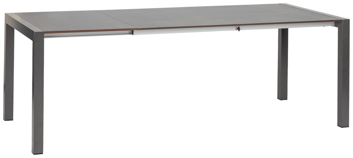 Gartenset 5-Tlg. Metall/Textil /Kunststoff/Holzwerkstoff - Dunkelgrau/Anthrazit, Basics, Holzwerkstoff/Kunststoff (180+68/98/74cm) - Acamp