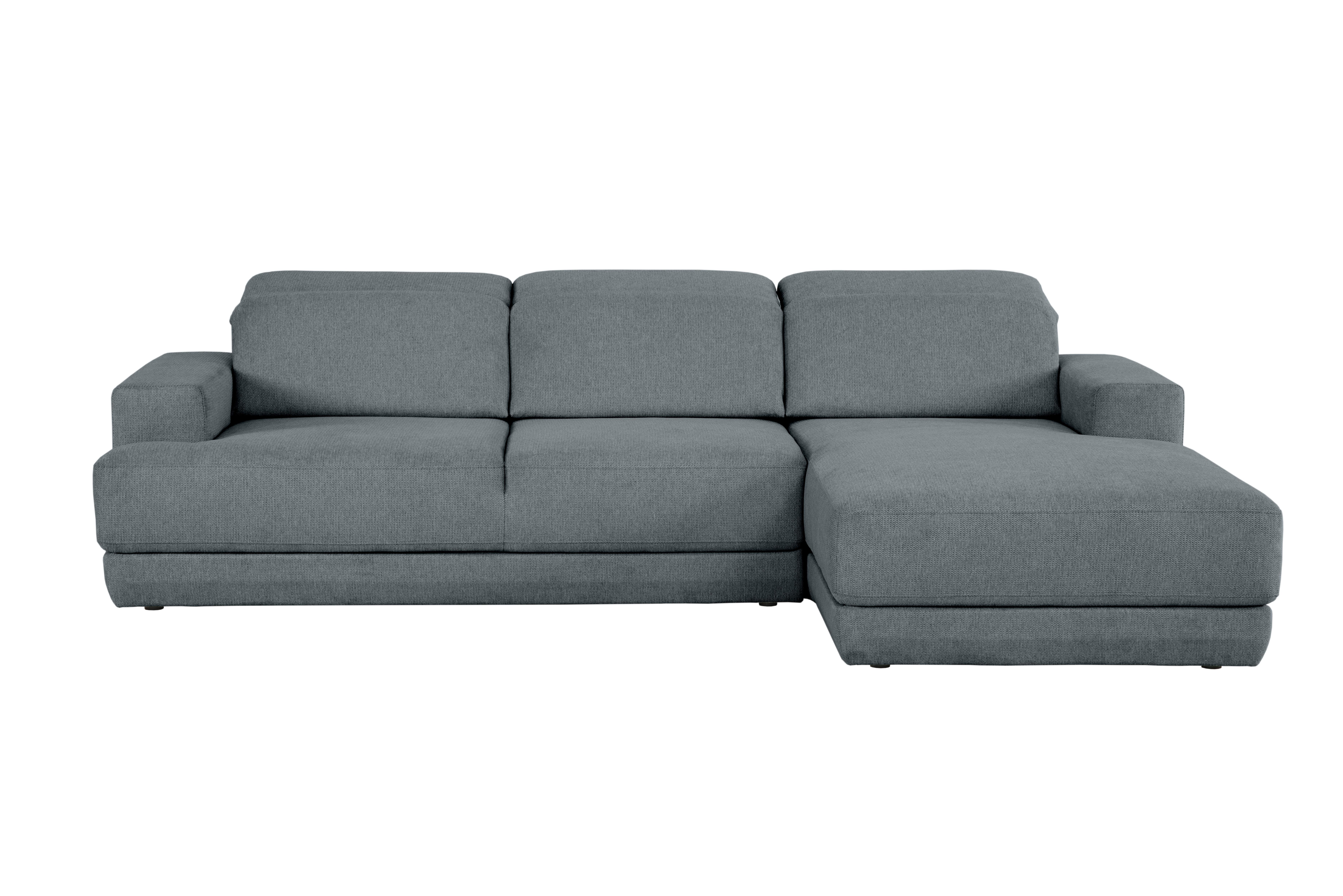 Ecksofa Frans Dunkelgrau S: 204 Cm - Dunkelgrau/Schwarz, Design, Textil (204/293cm) - MID.YOU