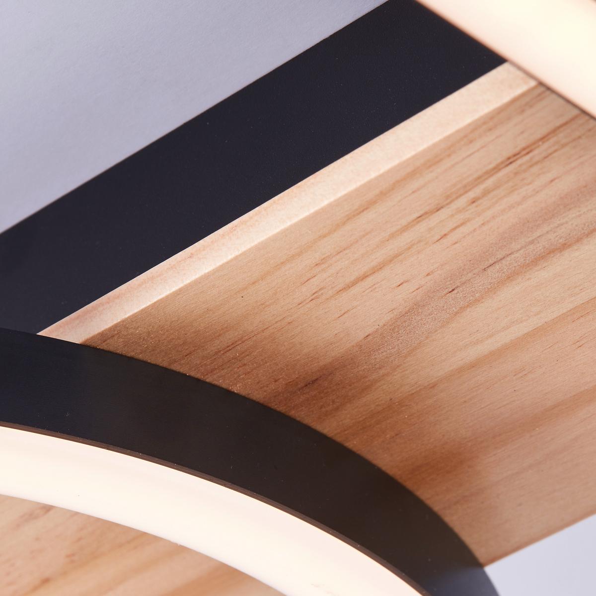 Led-paneel G99929a76 Maureen - Schwarz/Braun, Design, Holz/Kunststoff (5/42/40cm) - Brilliant
