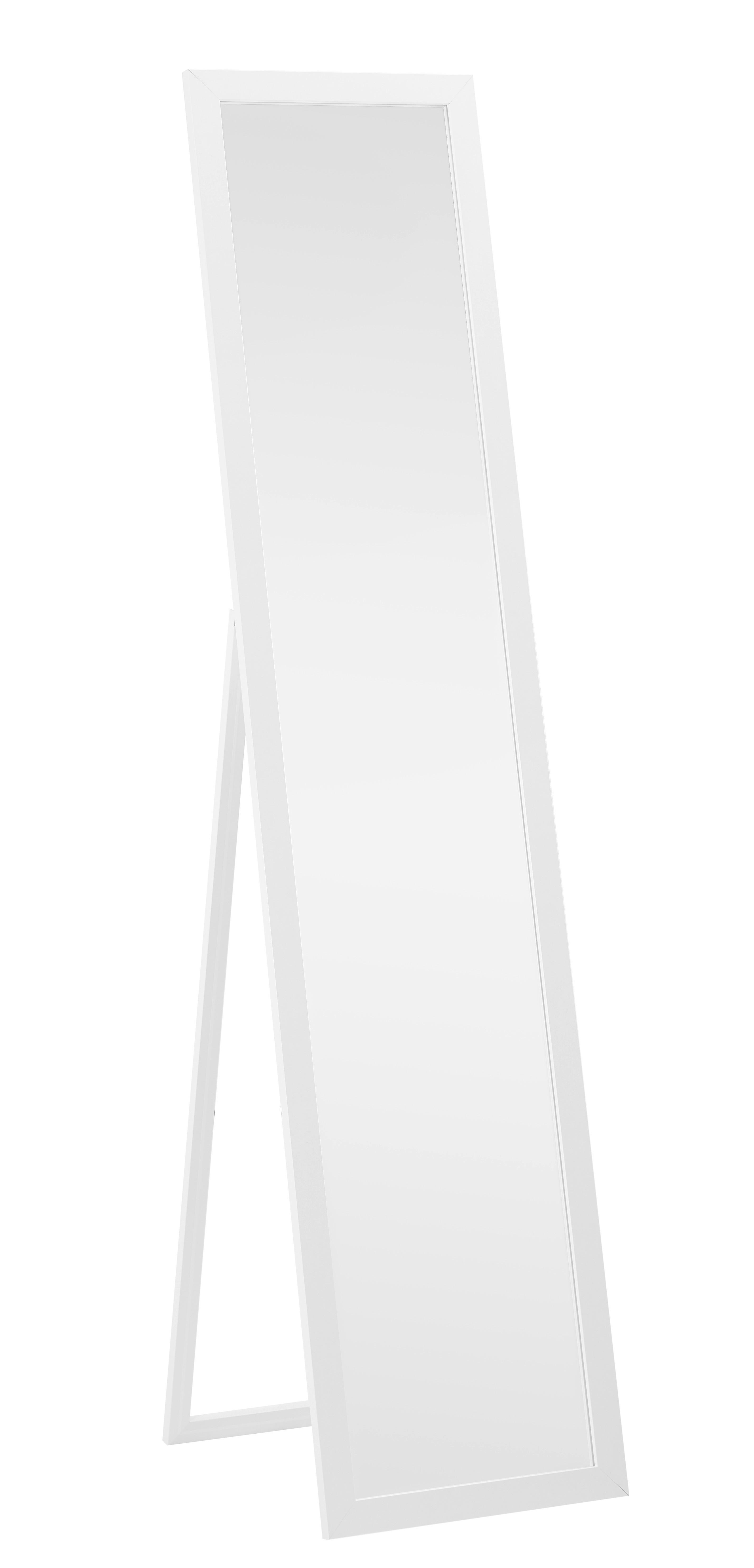 STOJACIE ZRKADLO RIO BIELA - biela, Modern, kompozitné drevo/sklo (36/156/44cm) - Mömax