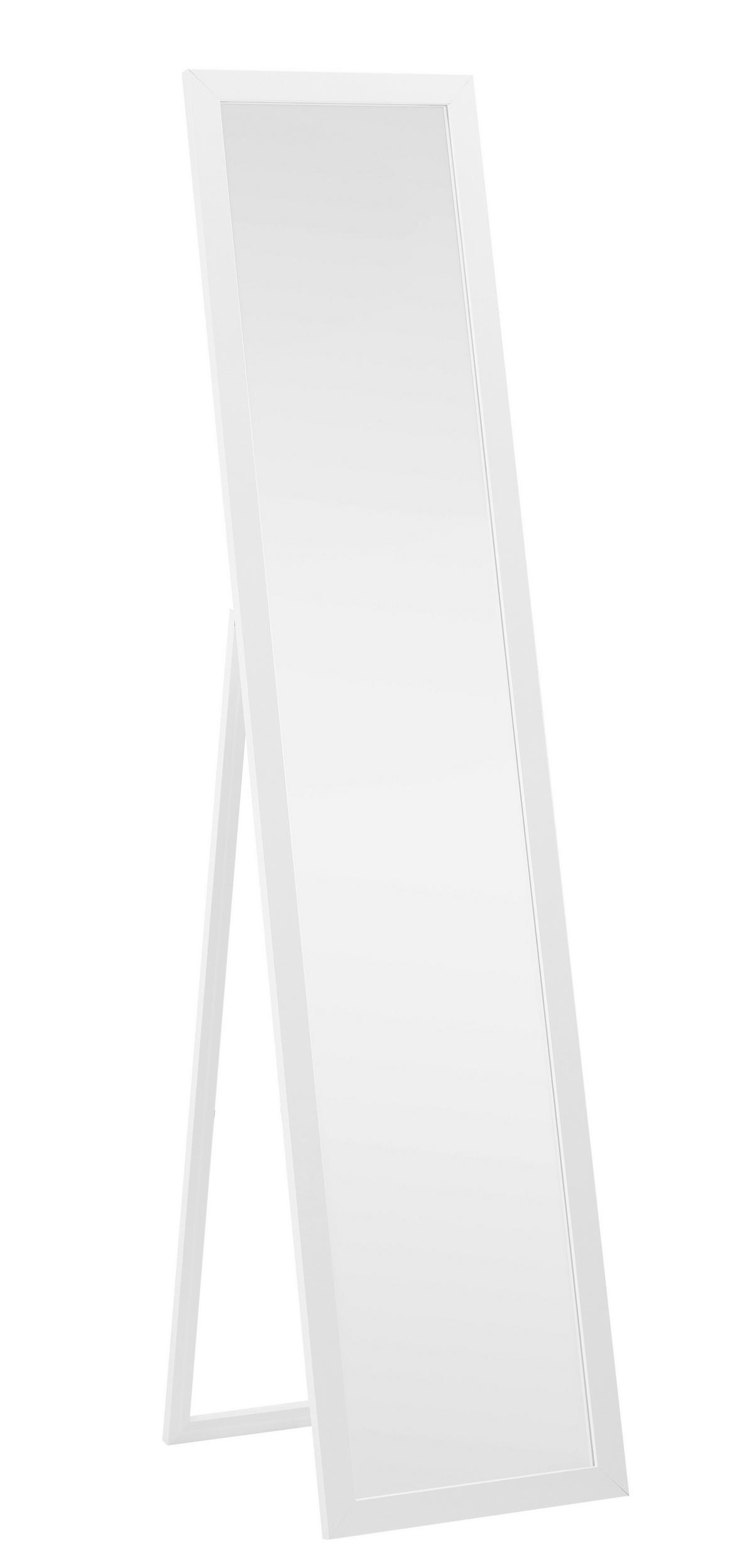 STOJACIE ZRKADLO RIO BIELA - biela, Modern, kompozitné drevo/sklo (36/156/44cm) - Mömax