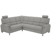 Ecksofa Marsylia Grau S: 216x270 Cm - Silberfarben/Schwarz, Design, Holz/Textil (216/270cm) - Livetastic