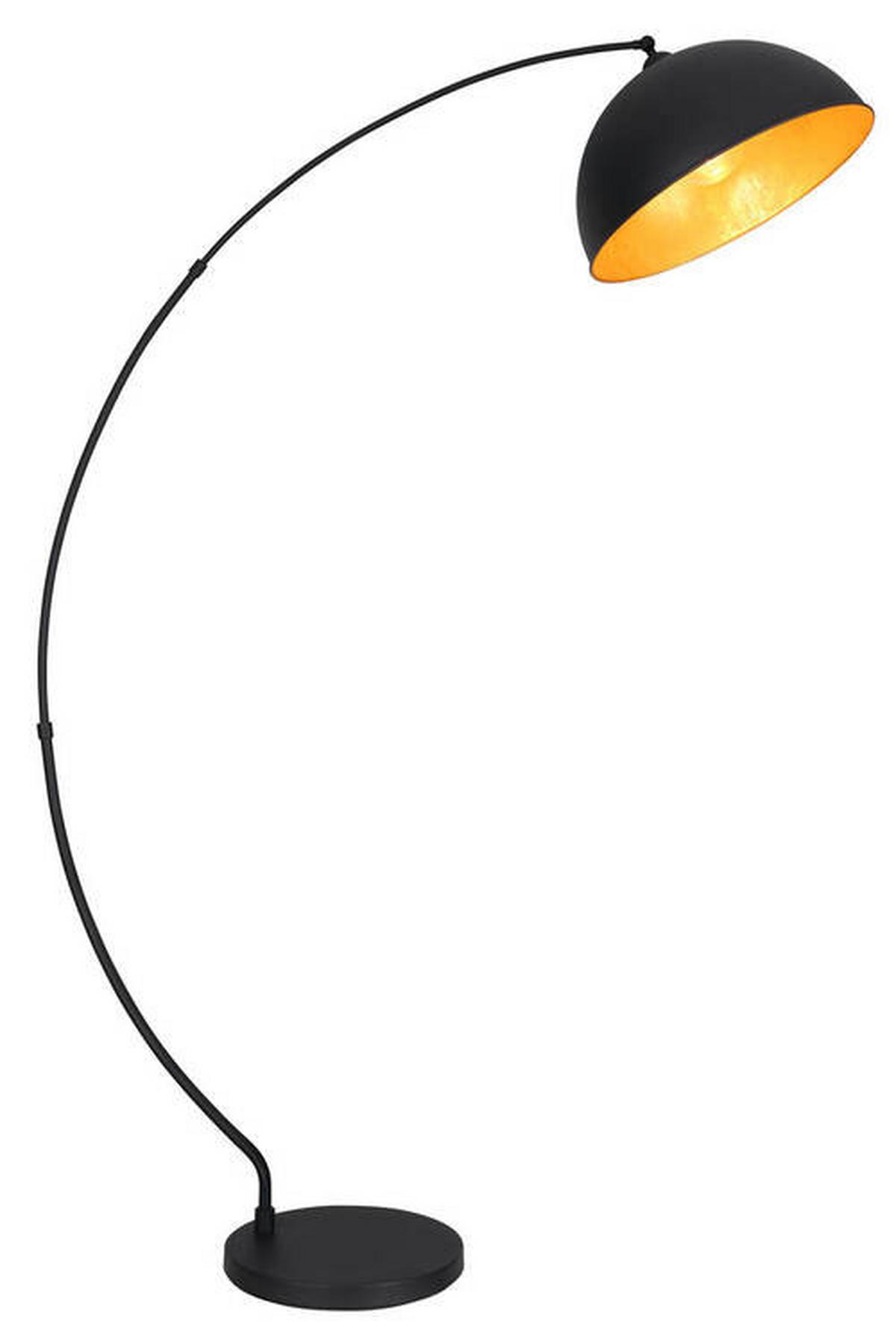 Bogenleuchte 58486 - Goldfarben/Schwarz, Design, Metall (115/45/182cm) - Globo