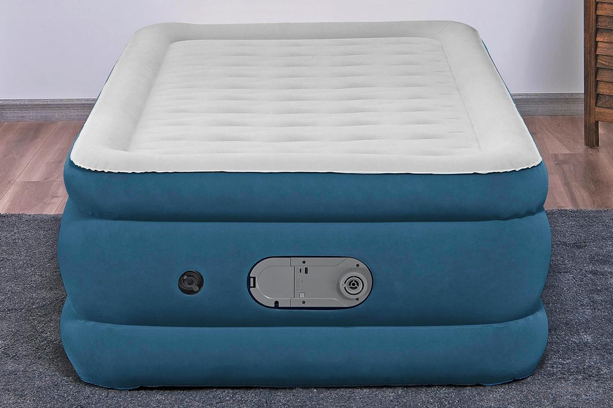 Luftbett Lennard 191x97x46 Cm Bis 150kg, Inkl. Pumpe - Dunkelblau/Grau, KONVENTIONELL, Kunststoff/Metall (191/97/46cm) - Bestway