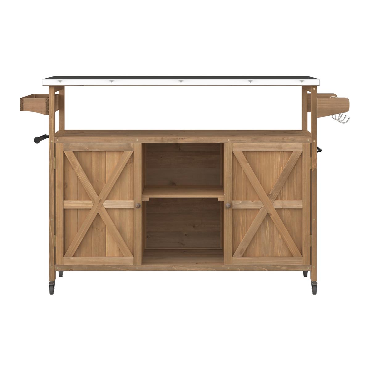 SKŘÍŇ ALI - barvy jedlového dřeva, Moderní, kov/dřevo (143/92/47cm) - Bessagi Garden