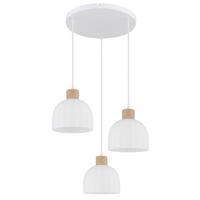 HÄNGELEUCHTE Braun, Weiß, ca. 51x130 cm - Opal/Braun, Design, Glas/Holz (51/130cm) - Globo