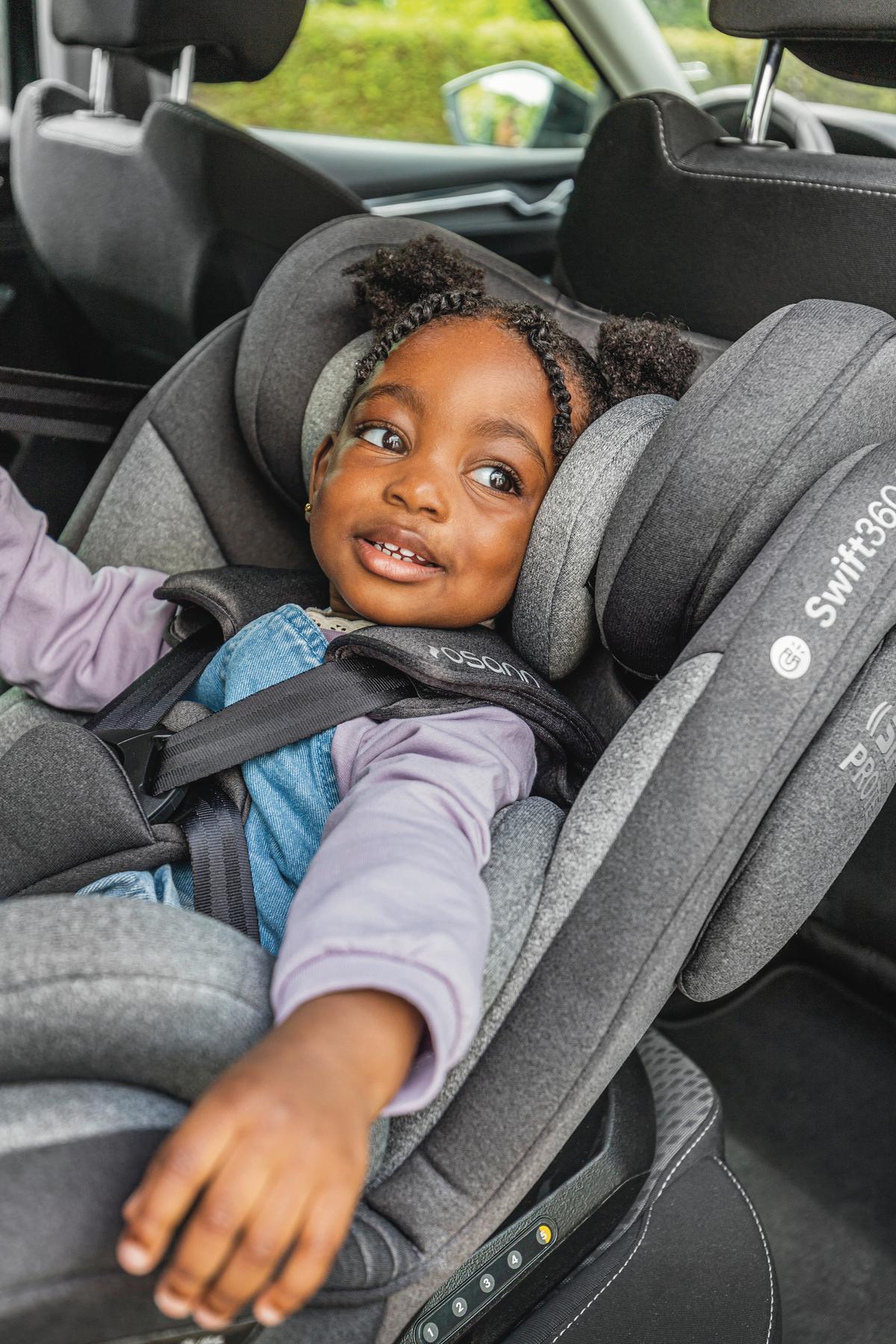 Reboarder-kindersitz Swift360s - Schwarz, Basics, Kunststoff/Textil (44/60/50cm) - Osann