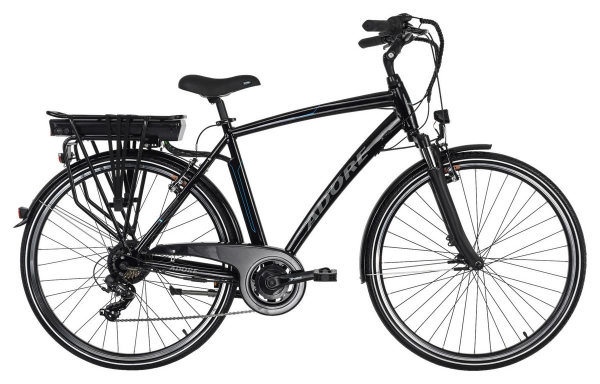 Elektrofahrrad 28 Zoll, 80 Km - Schwarz, MODERN, Metall