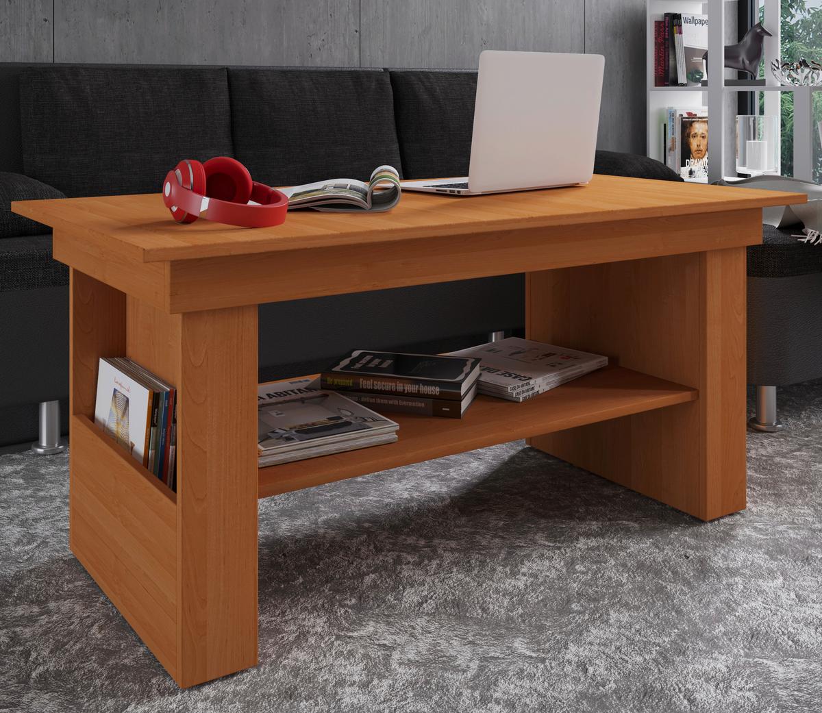 Couchtisch Kobila Buchefarben Dekor - Buchefarben, Design, Holzwerkstoff (115/58/52,5cm) - MID.YOU