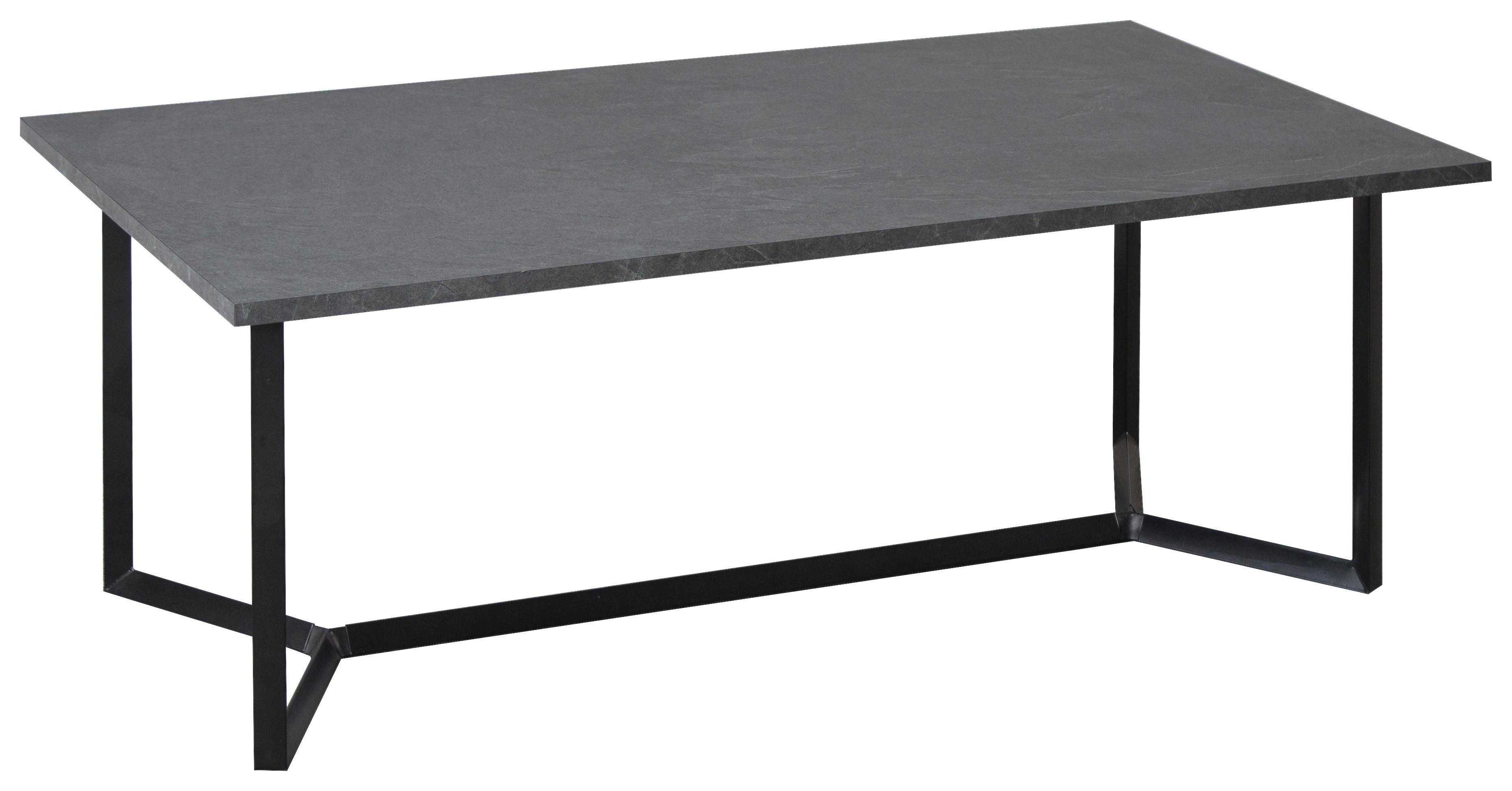 Couchtisch London - Schwarz/Grau, MODERN, Holzwerkstoff/Metall (110/41/60cm)