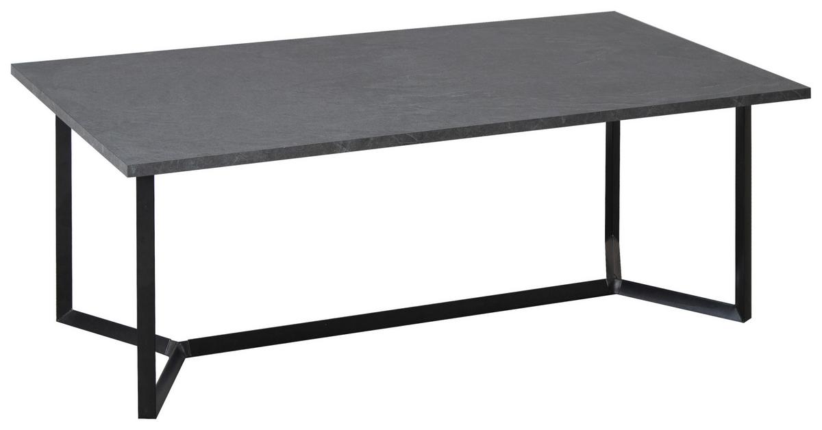 Dohányzóasztal London - fekete/szürke, Modern, faalapú anyag/fém (110/41/60cm)