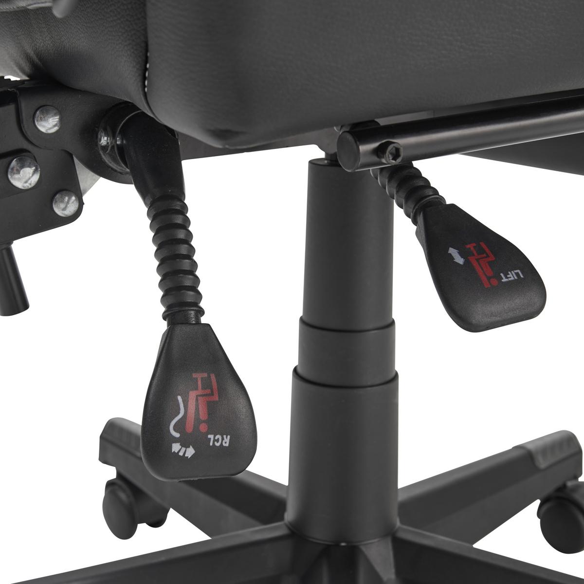 Gamingstuhl Miami - Schwarz/Grau, LIFESTYLE, Kunststoff/Textil (64/124-134/70cm) - MID.YOU