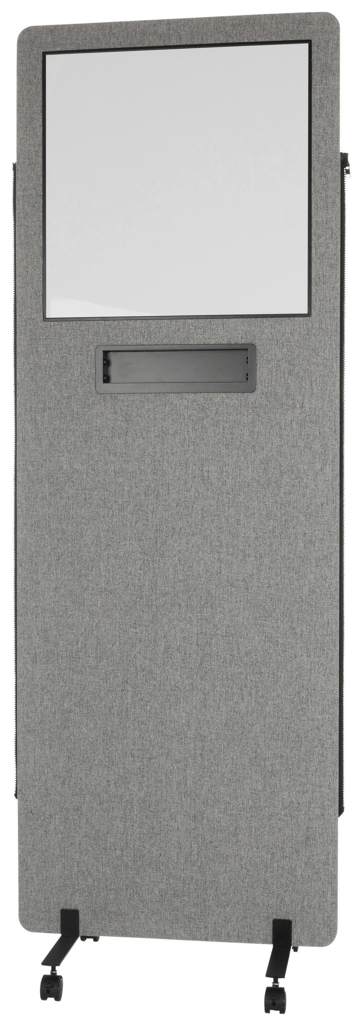 Trennwand Flexmiut Wb - Klar/Hellgrau, Basics, Kunststoff/Textil (60/177/3cm) - MID.YOU