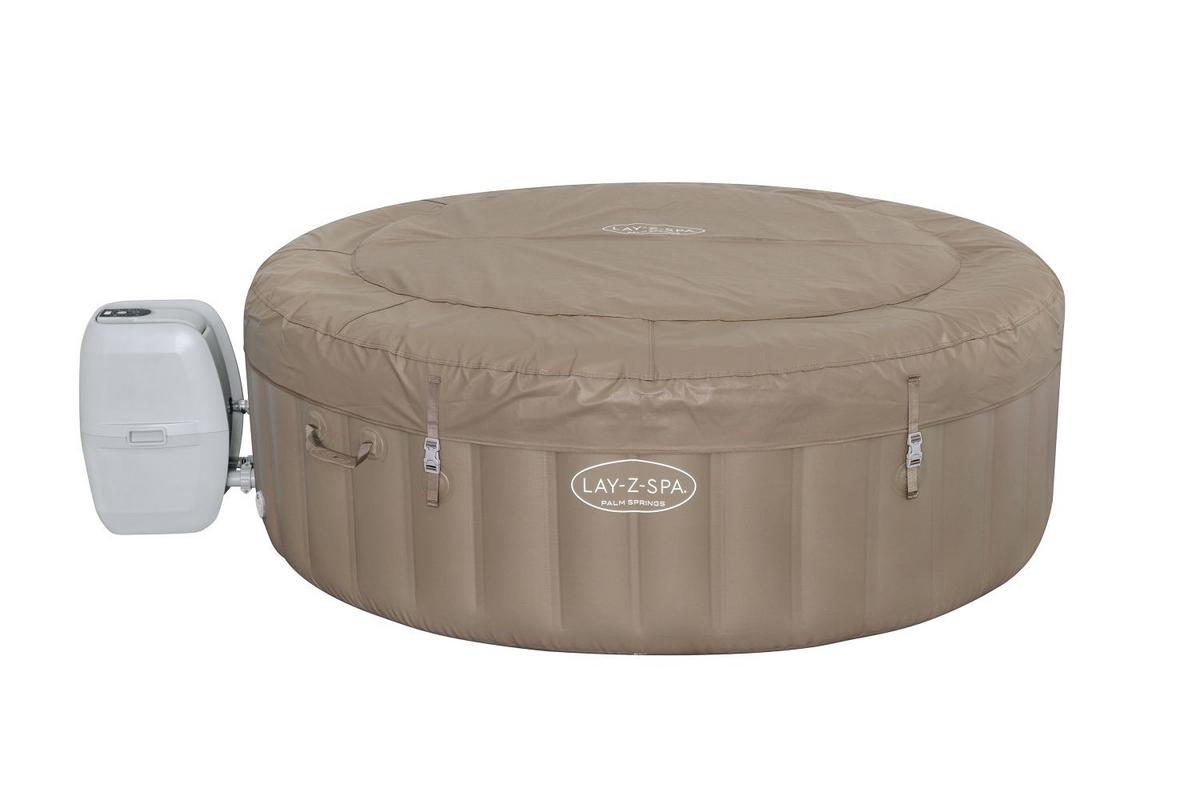 Whirlpool Aufblasbar Palm Springs Ø196 X H 71 cm - Hellbraun/Weiß, KONVENTIONELL, Kunststoff (196/71cm) - Bestway