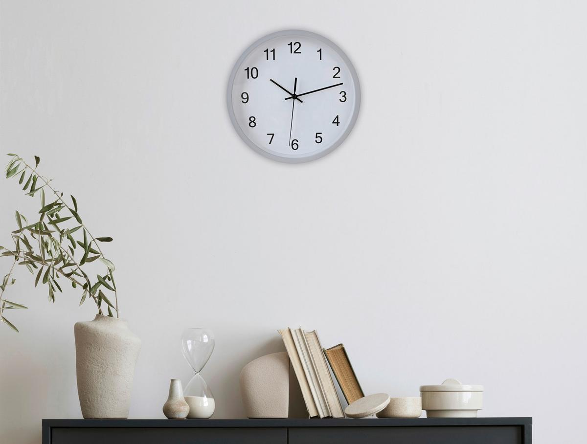 Wanduhr Bounty - Schwarz/Weiß, Design, Glas/Kunststoff (25/4,2cm) - Luca Bessoni