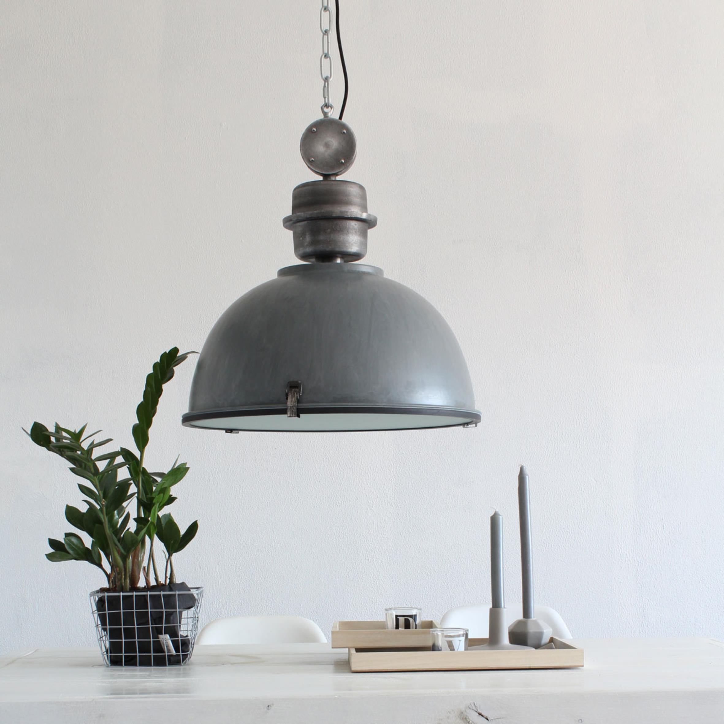 Pendelleuchte Bikkel - Grau, Trend, Glas/Metall (42/145/42cm)
