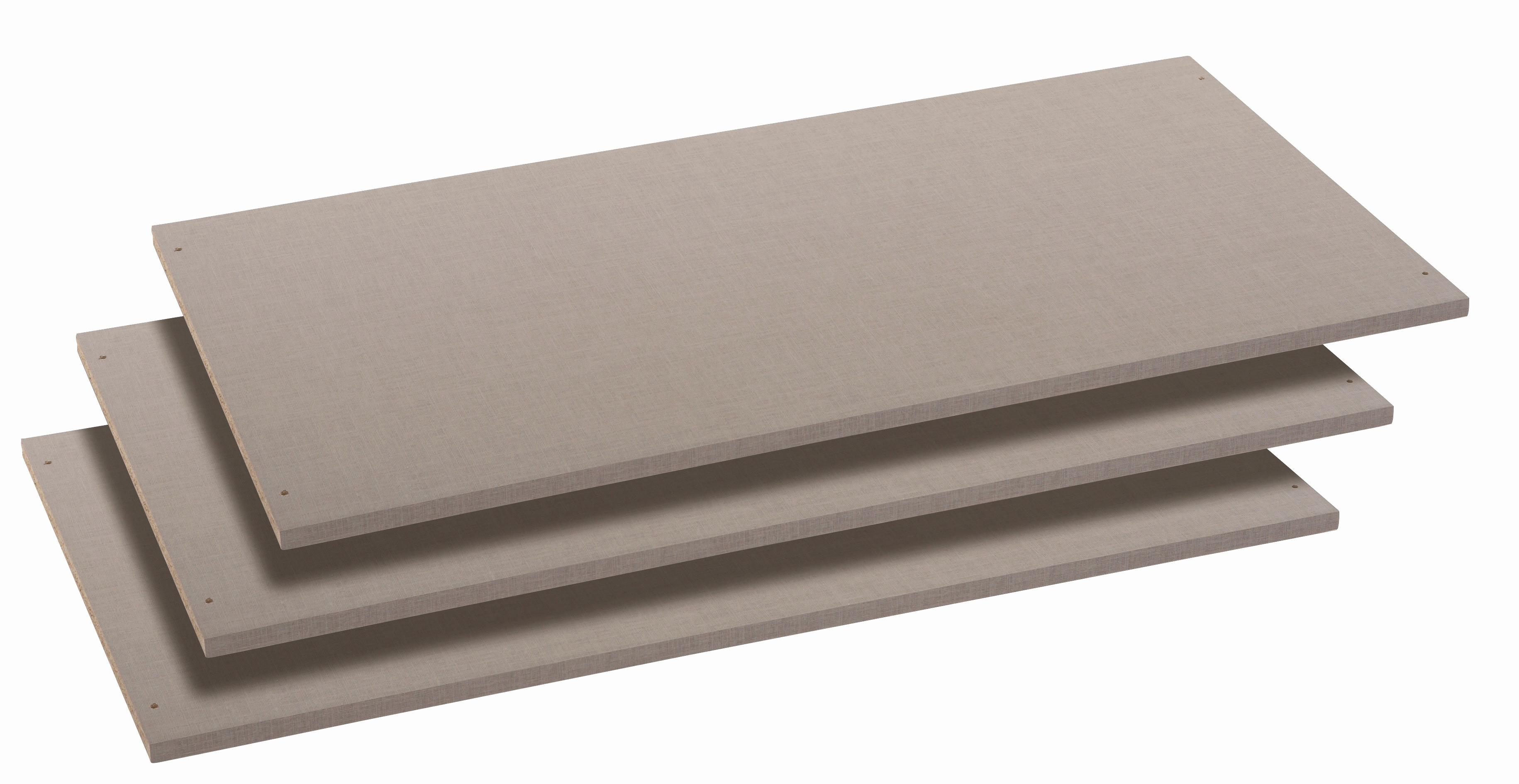 Einlegeböden 3er-Set 107x45 cm Leinenoptik