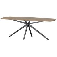ESSTISCH Tablo Braun/Kaschmir L: 220cm - Kaschmir/Schwarz, MODERN, Holz/Metall (220/100/76cm) - Livetastic