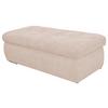 Hockerbank Moric Mikrofaser Beige H: 43 Cm Inkl. Stauraum - Chromfarben/Beige, KONVENTIONELL, Textil (136/43/64cm) - MID.YOU