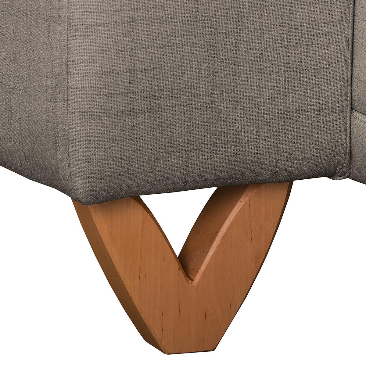 Ecksofa Bella Graphitfarben S: 257x174 Cm - Wengefarben/Graphitfarben, Design, Textil (257/174cm) - Livetastic